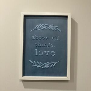 Blue and White Framed Wall Art